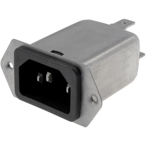 5120.1006.0; Connector: AC supply; socket; male; 10A; 250VAC; IEC 60320; 0.4mH; SCHURTER