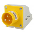 513-4; Connector: AC supply; socket; male; 16A; 110VAC; IP44; Layout: 2P+PE; PCE 513-4; Connector: AC supply; socket; male; 16A; 110VAC; IP44; Layout: 2P+PE; PCE