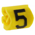 515-01654; Markers for cables and wires; Label symbol: 5; 1÷3mm; PVC; yellow; HELLERMANNTYTON