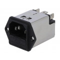 5200.0123.1; Connector: AC supply; socket; male; 1A; 250VAC; IEC 60320; 11mH; SCHURTER