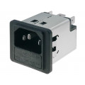 5200.0643.1; Connector: AC supply; socket; male; 6A; 250VAC; IEC 60320; 0.7mH; SCHURTER