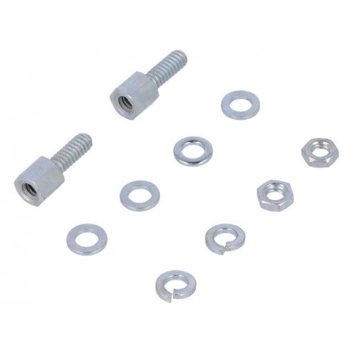 5205817-3; Set of screws for D-Sub; Thread len: 7.93mm; Thread: UNC4-40; TE Connectivity 5205817-3; Set of screws for D-Sub; Thread len: 7.93mm; Thread: UNC4-40; TE Connectivity
