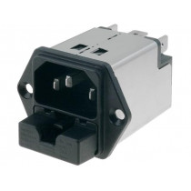 5220.0623.1; Connector: AC supply; socket; male; 6A; 250VAC; IEC 60320; 0.7mH; SCHURTER