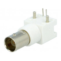 5227161-7; Socket; BNC; female; angled 90°; 50Ω; THT; for panel mounting; TE Connectivity