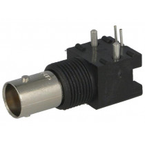 5227161-9; Socket; BNC; female; angled 90°; 50Ω; THT; for panel mounting; TE Connectivity