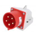 525-6; Connector: AC supply 3-phase; socket; male; 32A; 400VAC; IEC 60309; PCE 525-6; Connector: AC supply 3-phase; socket; male; 32A; 400VAC; IEC 60309; PCE