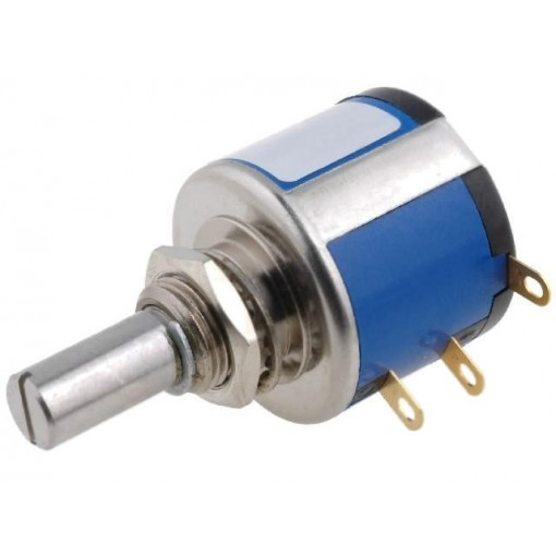 534B1102JCB; Potentiometer: shaft; multiturn; 1kΩ; 2W; ±5%; 6.35mm; Series: 534; VISHAY
