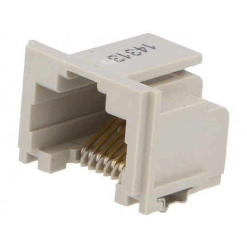5406721-1; Socket; RJ45; PIN: 8; Cat: 5; gold-plated; Layout: 8p8c; SMT; TE Connectivity