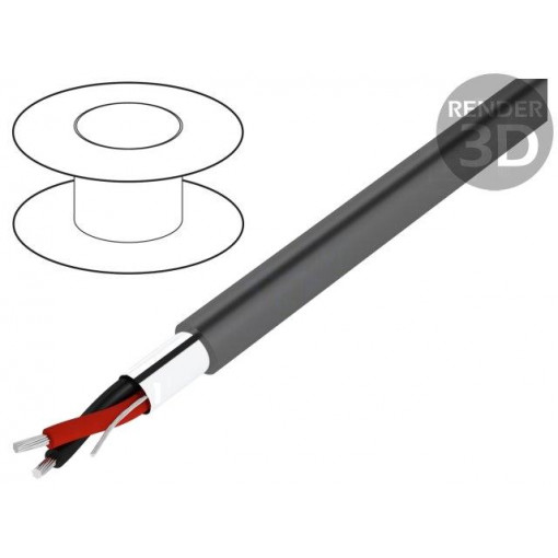 5471C SL002; Wire; Alpha Essential C&C; 1x2x24AWG; Al-PET foil; PVC; dark grey; ALPHA WIRE