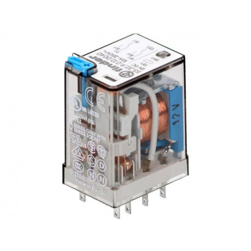 55.32.9.012.0040; Relay: electromagnetic; DPDT; Ucoil: 12VDC; 10A/250VAC; 10A/30VDC; FINDER