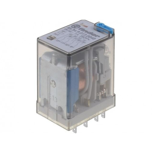 55.34.9.012.0040; Relay: electromagnetic; 4PDT; Ucoil: 12VDC; 7A; max.250VAC; FINDER
