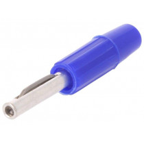 550-0200; Plug; 4mm banana; 10A; 60VDC; blue; non-insulated; for cable; 10mΩ; DELTRON