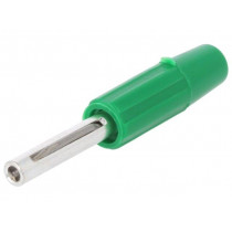 550-0400; Plug; 4mm banana; 10A; 60VDC; green; non-insulated; for cable; 10mΩ; DELTRON