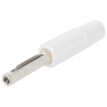 550-0600; Plug; 4mm banana; 10A; 60VDC; white; non-insulated; for cable; 10mΩ; DELTRON