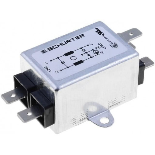 5500.2040; Filter: anti-interference; 250VAC; Cx: 15nF; Cy: 2.2nF; 2mH; Poles: 1; SCHURTER 5500.2040; Filter: anti-interference; 250VAC; Cx: 15nF; Cy: 2.2nF; 2mH; Poles: 1; SCHURTER
