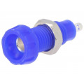 551-0200; Socket; 4mm banana; 10A; 50VDC; 28.5mm; blue; nickel plated; 10mΩ; DELTRON