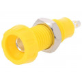 551-0700; Socket; 4mm banana; 10A; 50VDC; 28.5mm; yellow; nickel plated; 10mΩ; DELTRON