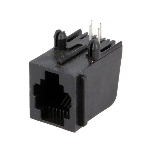 5520250-2; Socket; RJ11; PIN: 4; Cat: 3; shielded,with panel stop blockade; TE Connectivity