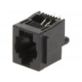 5520258-2; Socket; RJ14; PIN: 4; with panel stop blockade; Layout: 6p4c; THT; TE Connectivity