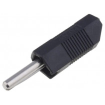 553-0100; Plug; 4mm banana; 16A; 50VDC; black; for cable; 2.5mm2; DELTRON