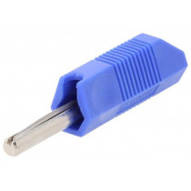 553-0200; Plug; 4mm banana; 16A; 50VDC; blue; for cable; 2.5mm2; DELTRON