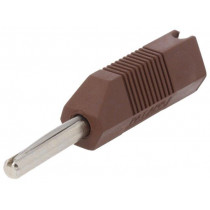 553-0300; Plug; 4mm banana; 16A; 50VDC; brown; for cable; 2.5mm2; DELTRON