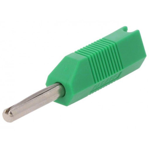 553-0400; Plug; 4mm banana; 16A; 50VDC; green; for cable; 2.5mm2; DELTRON