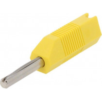 553-0700; Plug; 4mm banana; 16A; 50VDC; yellow; for cable; 2.5mm2; DELTRON