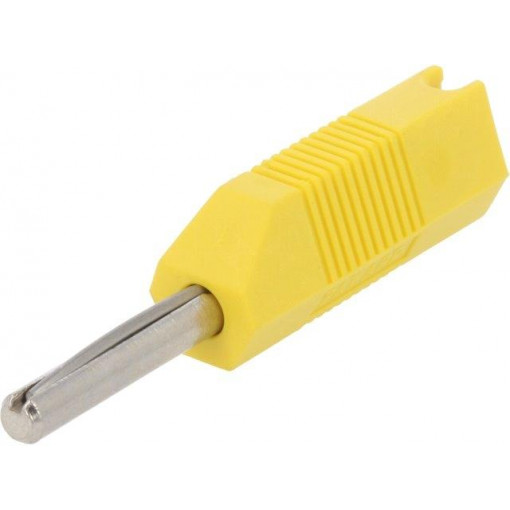 553-0700; Plug; 4mm banana; 16A; 50VDC; yellow; for cable; 2.5mm2; DELTRON 553-0700; Plug; 4mm banana; 16A; 50VDC; yellow; for cable; 2.5mm2; DELTRON