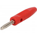 555-0500; Plug; 4mm banana; 16A; 50VDC; red; for cable; 2.5mm2; DELTRON