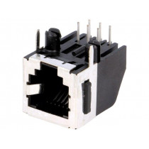 5555154-1; Socket; RJ12; PIN: 6; Cat: 3; shielded,with panel stop blockade; TE Connectivity