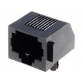 5555162-1; Socket; RJ45; PIN: 8; Cat: 3; low profile; Layout: 8p8c; THT; on PCBs; TE Connectivity