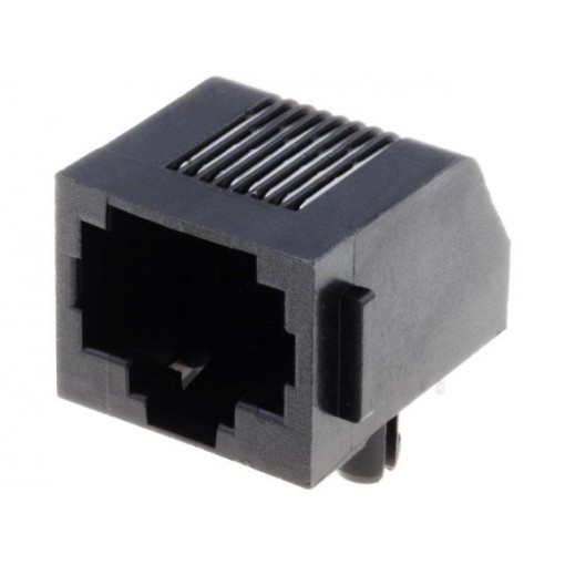 5555162-1; Socket; RJ45; PIN: 8; Cat: 3; low profile; Layout: 8p8c; THT; on PCBs; TE Connectivity