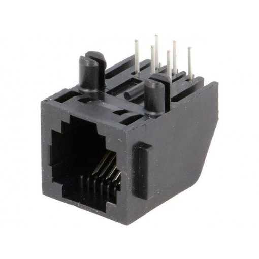 5555163-1; Socket; RJ12; PIN: 6; Cat: 3; Layout: 6p6c; THT; on PCBs; 12.7mm; TE Connectivity