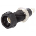 563-0100; Socket; 4mm banana; 10A; 250VAC; 28.5mm; black; nickel plated; 10mΩ; DELTRON
