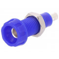 563-0200; Socket; 4mm banana; 10A; 250VAC; 28.5mm; blue; nickel plated; 10mΩ; DELTRON