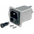 5707.0601.312; Connector: AC supply; socket; male; 6A; 250VAC; IEC 60320; -25÷85°C; SCHURTER