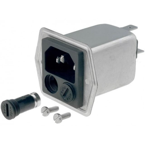 5707.0801.312; Connector: AC supply; socket; male; 8A; 250VAC; IEC 60320; -25÷85°C; SCHURTER