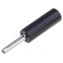 579-0100; Plug; 4mm banana; 10A; 50VDC; black; non-insulated; for cable; DELTRON