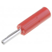 579-0500; Plug; 4mm banana; 10A; 50VDC; red; non-insulated; for cable; 5.5mm2; DELTRON
