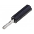 583-0100; Plug; 4mm banana; 16A; 50VDC; black; non-insulated; for cable; DELTRON