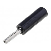 583-0100; Plug; 4mm banana; 16A; 50VDC; black; non-insulated; for cable; DELTRON