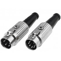 590-0400; Plug; DIN; male; PIN: 4; Layout: 216°; straight; for cable; soldering; DELTRON