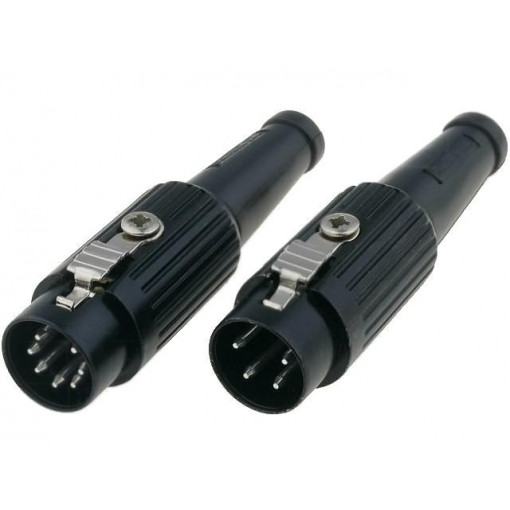 591-0800; Plug; DIN; male; PIN: 8; Layout: 270°; straight; for cable; soldering; DELTRON