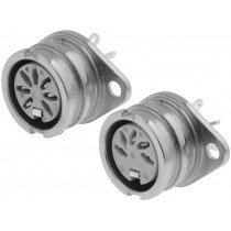 593-0300; Socket; DIN; female; PIN: 3; Layout: 180°; soldering; 34V; 2A; 10mΩ; DELTRON