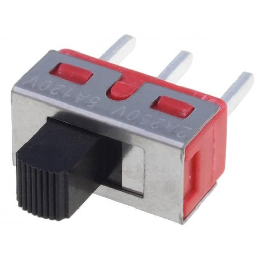 ; Switch: slide; Pos: 3; SP3T; 2A/250VAC; 5A/28VDC; ON-OFF-ON; 1000MΩ; 