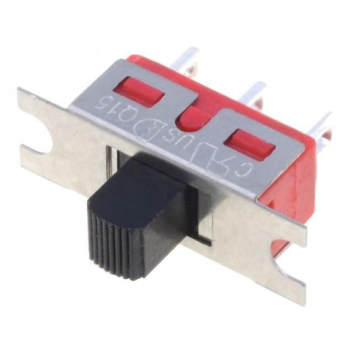 ; Switch: slide; Pos: 3; SP3T; 2A/250VAC; 5A/28VDC; ON-OFF-ON; 1000MΩ; 