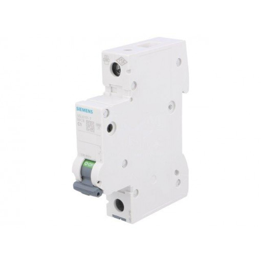 5SL6101-7; Circuit breaker; 230VAC; Inom: 1A; Poles: 1; DIN; Charact: C; 6kA; SIEMENS
