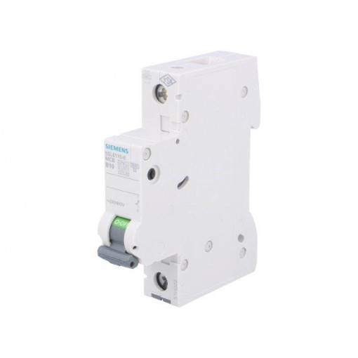 5SL6110-6; Circuit breaker; 230VAC; Inom: 10A; Poles: 1; DIN; Charact: B; 6kA; SIEMENS