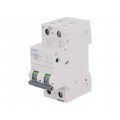 5SL6202-7; Circuit breaker; 400VAC; Inom: 2A; Poles: 2; DIN; Charact: C; 6kA; SIEMENS